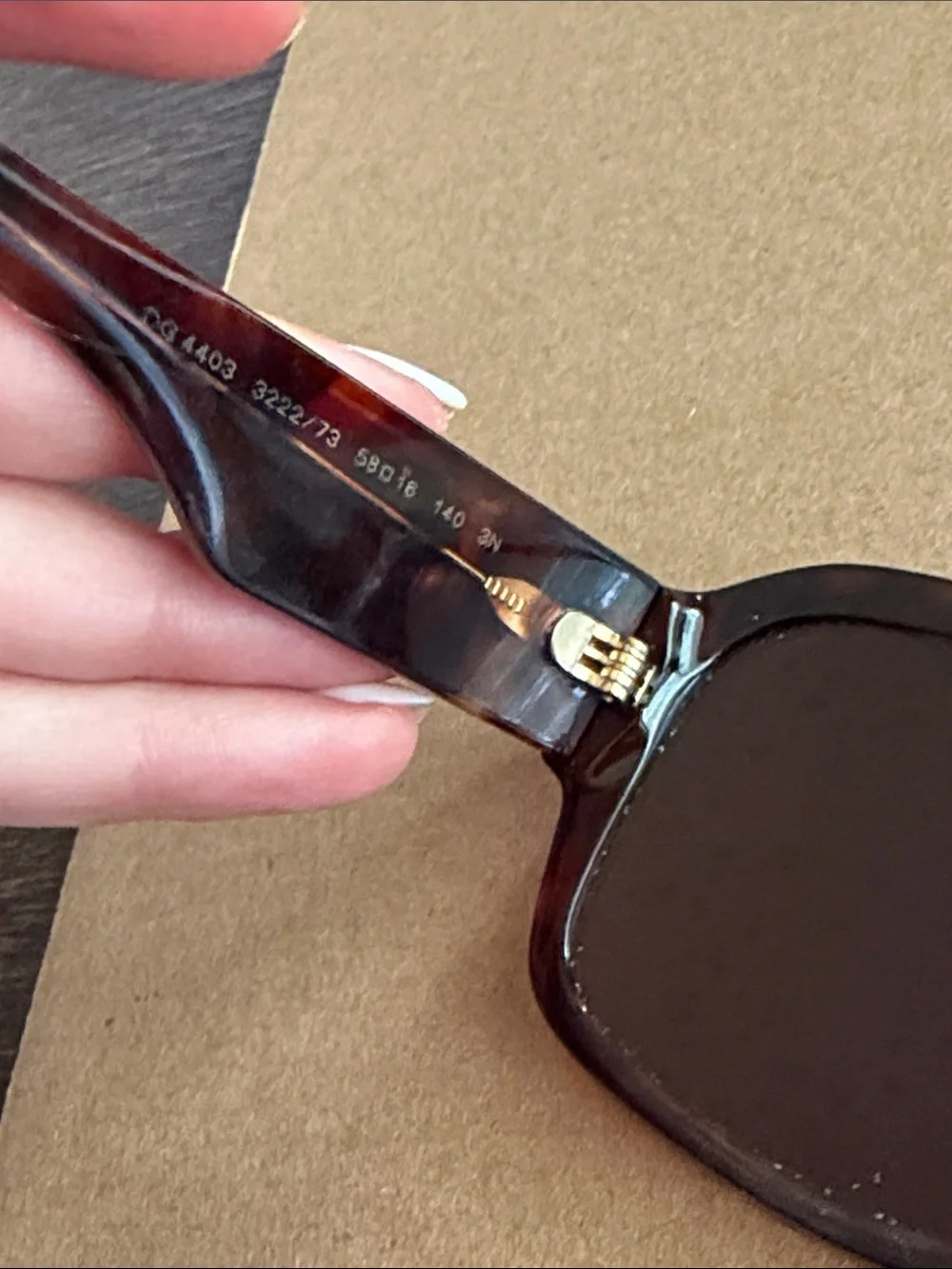 Dolce & Gabbana Brown Tortoiseshell Rectangle Sunglasses with Gold DG Emblems